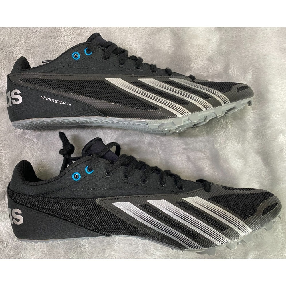 Adidas Sprintstar 4 Track Shoes w/ Spikes Men's 11 Black D66534 Sprinting Cleats